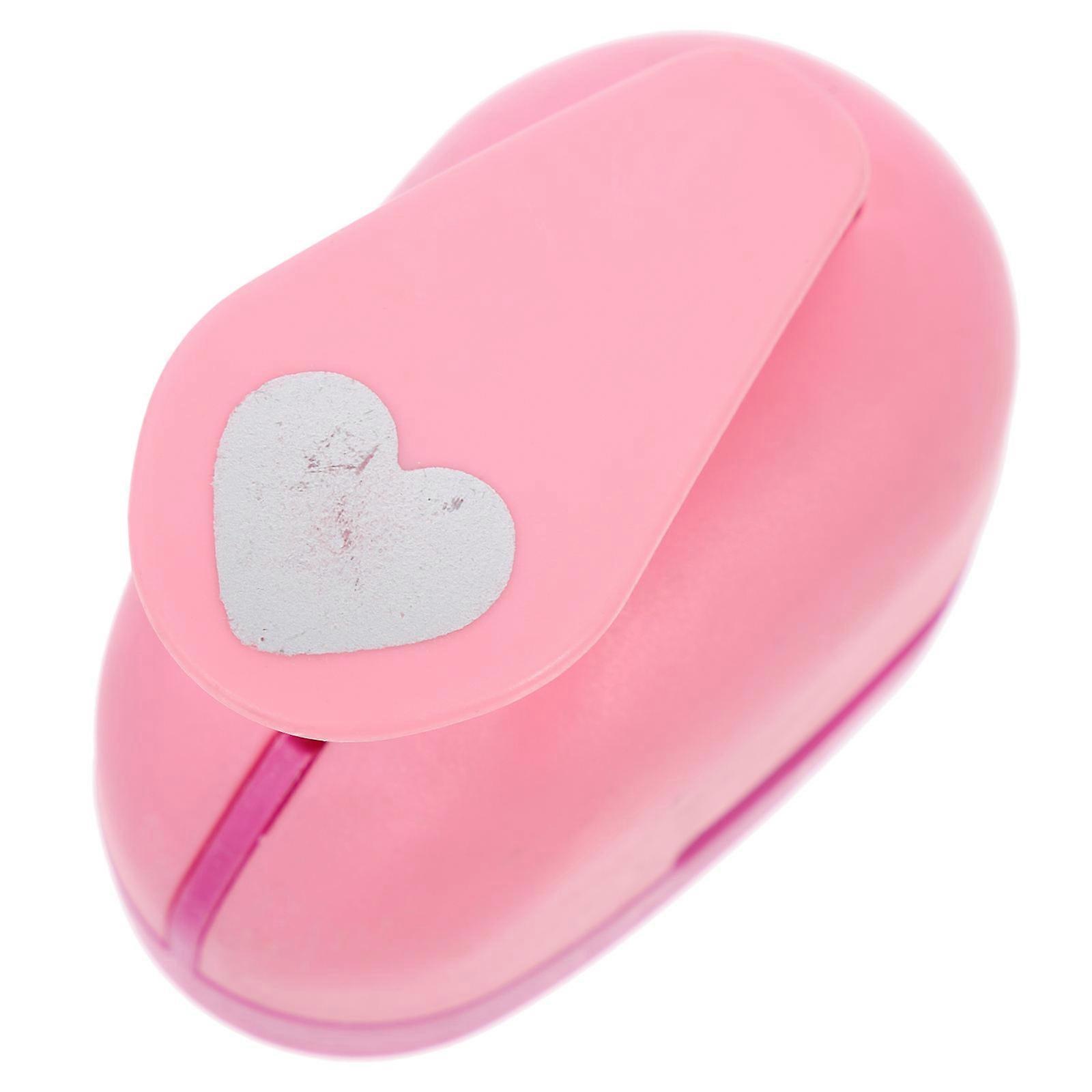 Hand Held Hole Punch Paper Puncher For Craft Projects Portable Lightweight Multi-Colored 7.5X6cm Heart-Shaped DIY Craft Making 1Pcs