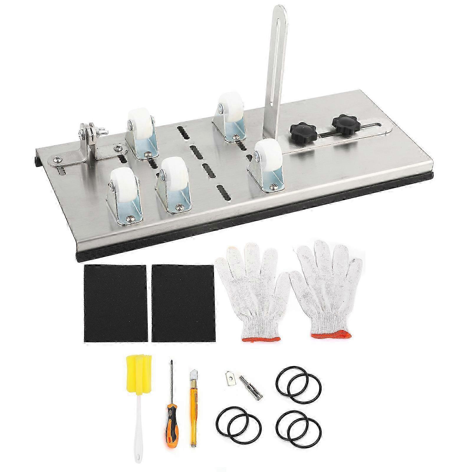 DIY Round Glass Bottle Cutting Machine with Accessories Kit and 5 Wheels