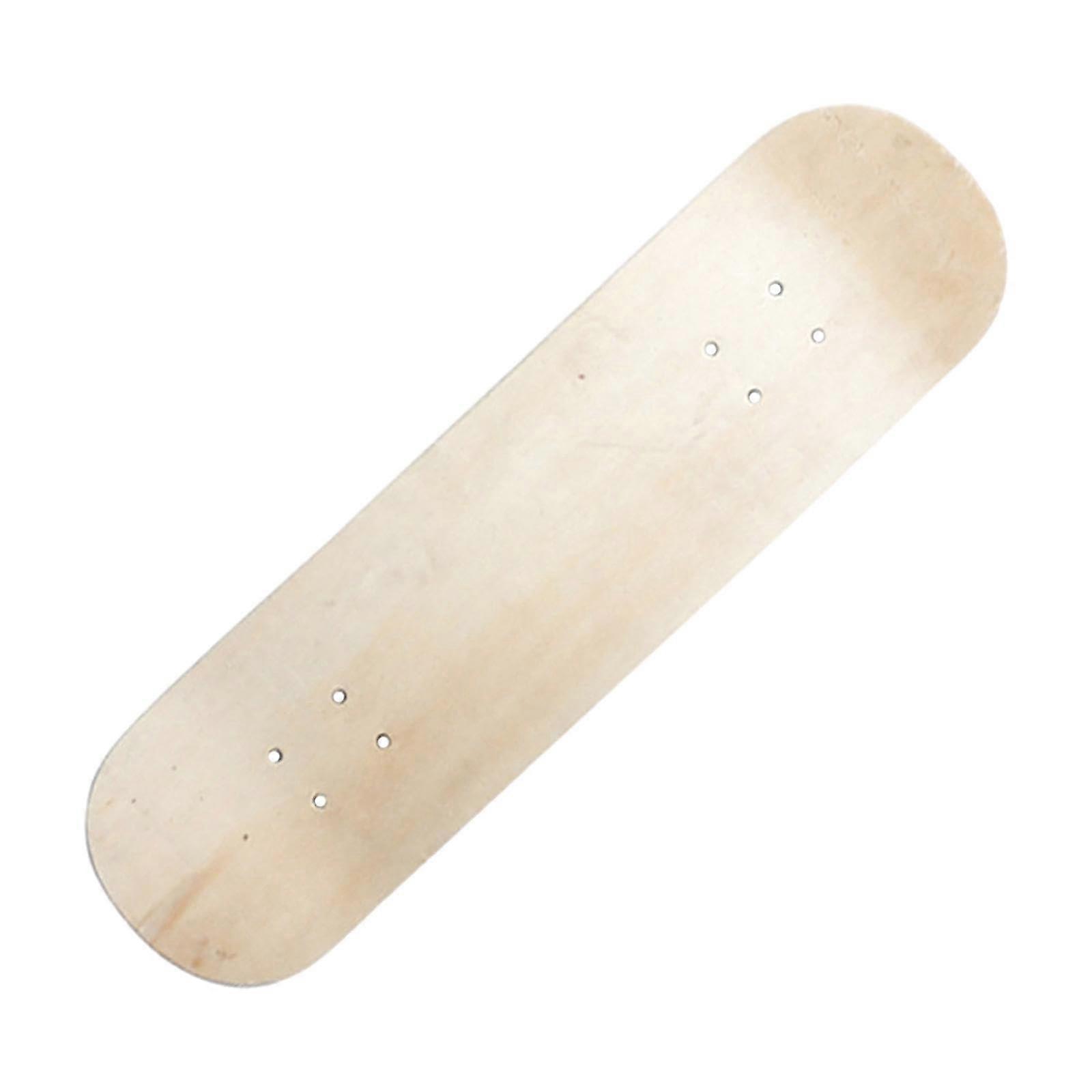 Wooden Skateboard Deck DIY Painting Unfinished Wooden Skate Deck DIY Skateboard for Beginners Boys Girls Kids 72cm No Wheels