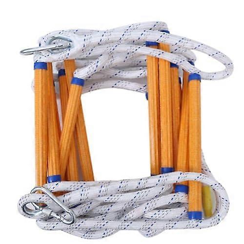 Portable fire escape ladder, soft nylon rescue rope for balcony, trees, home (20M)