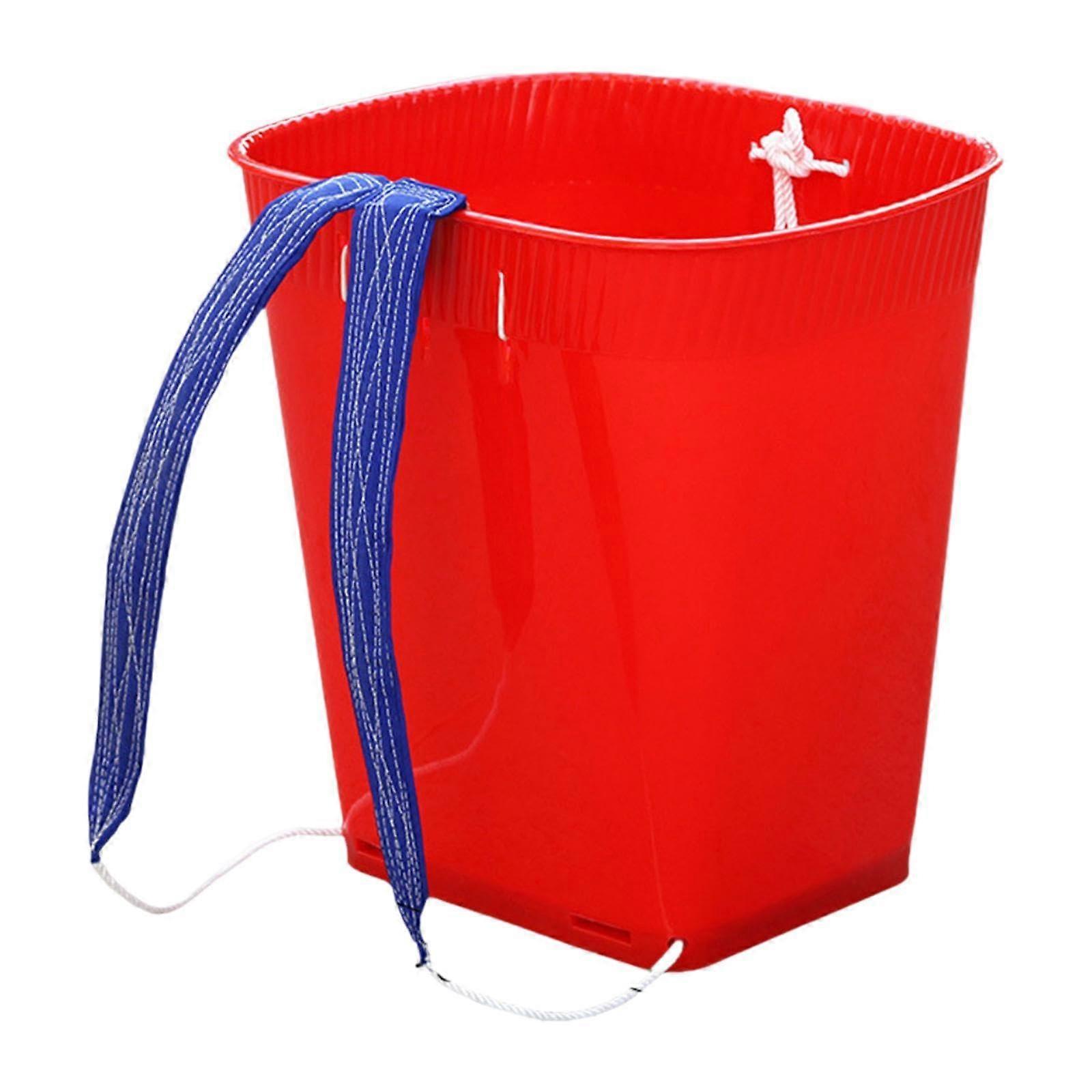 Back basket, fruit picking basket, storage container with adjustable shoulder straps for fishing, farming, shopping, hiking, red