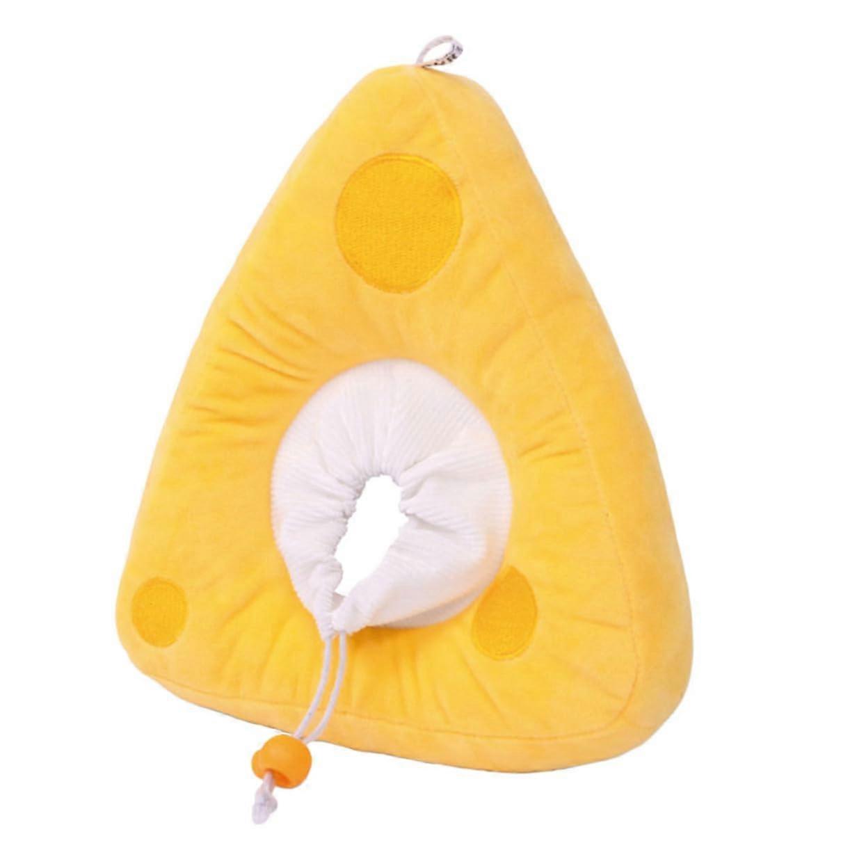 Adjustable Cat Collar with Cheese Design, Soft Material, Fits Most Sizes, Safe Breakaway Feature