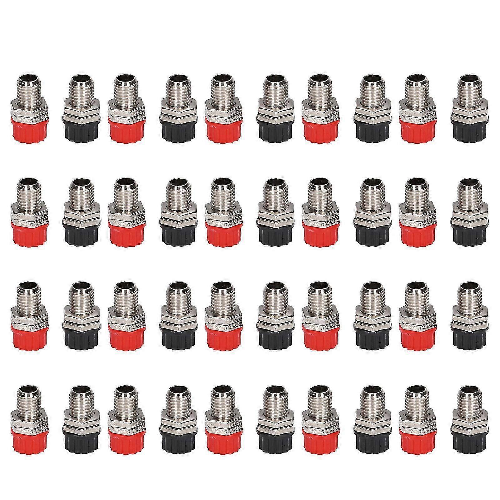 20Set Connector Binding Post Nickel Plated Brass Banana Socket Jack 4mm for Educational Instruments