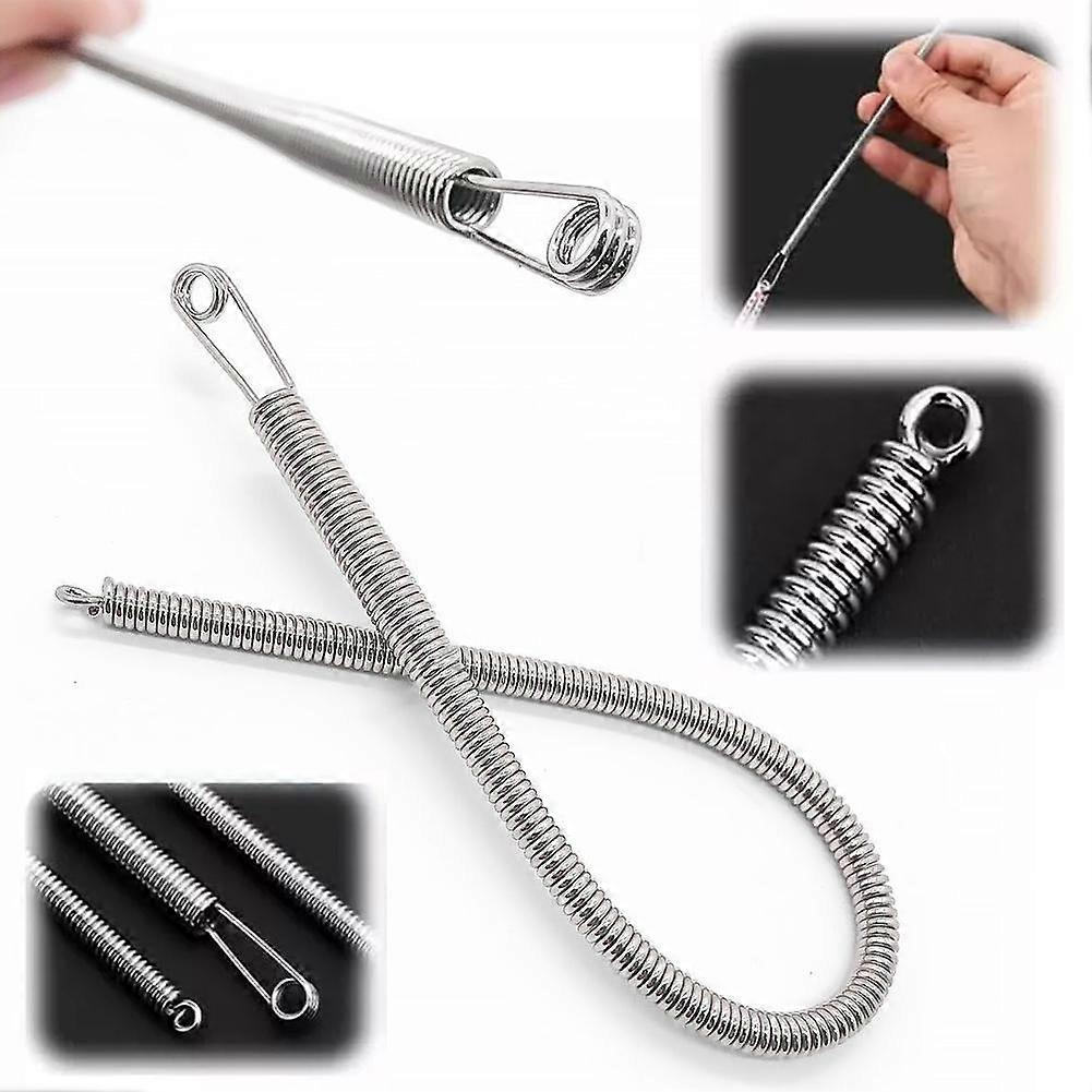 2pcs spring rope threader (A) $Hand-woven bendable rope threading tool spring multi-purpose eyelet elastic lace webbing waist rope threading artifact