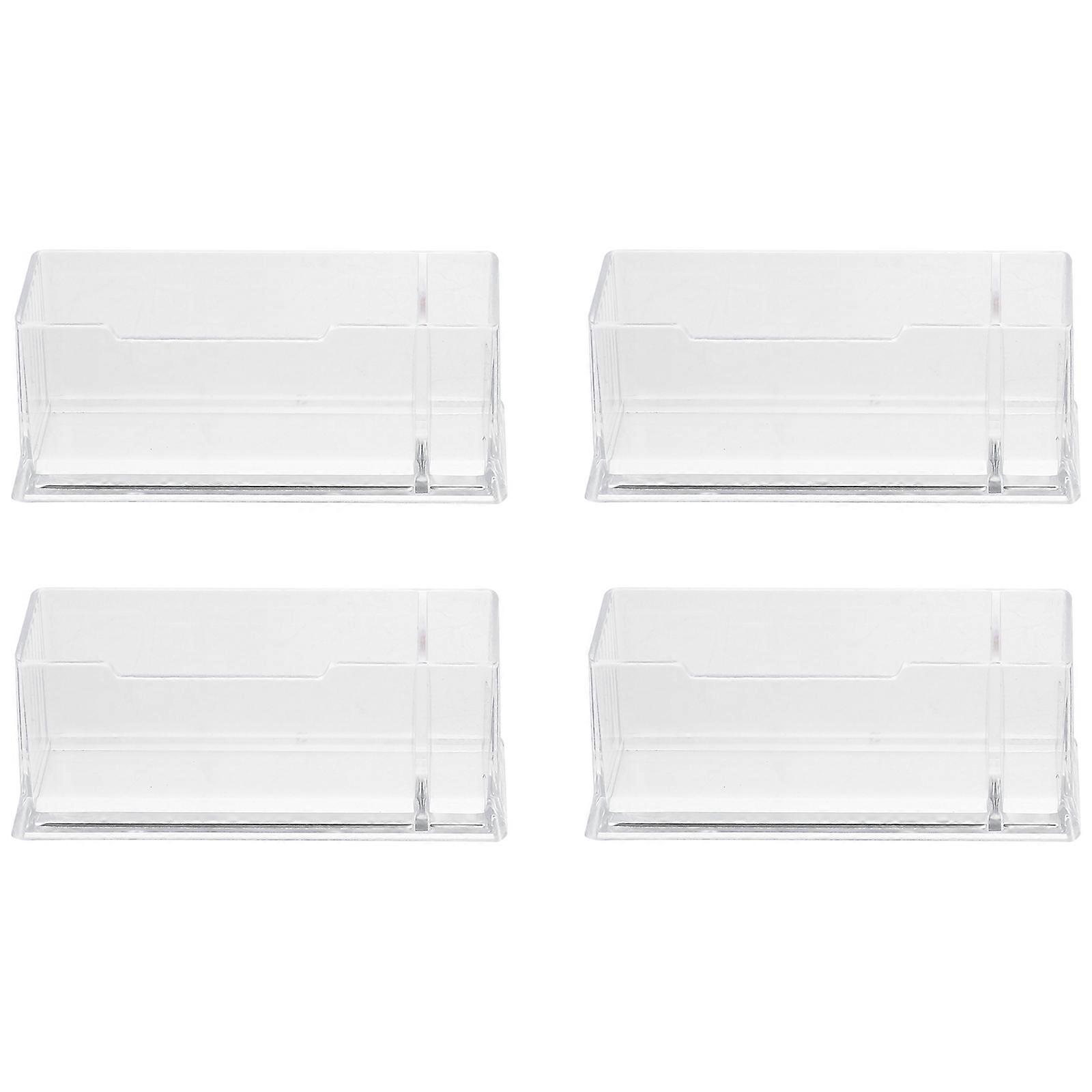 Acrylic Storage Box for Snacks Tea Pens and Cards Transparent with Excellent Transparency 4 Pcs