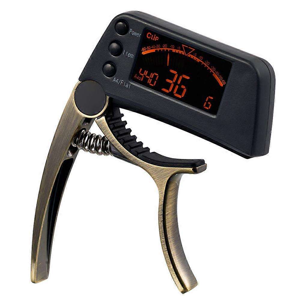Electric Digital Guitar Capo For Performance High Sensitivity Sensor Bronze 1Set