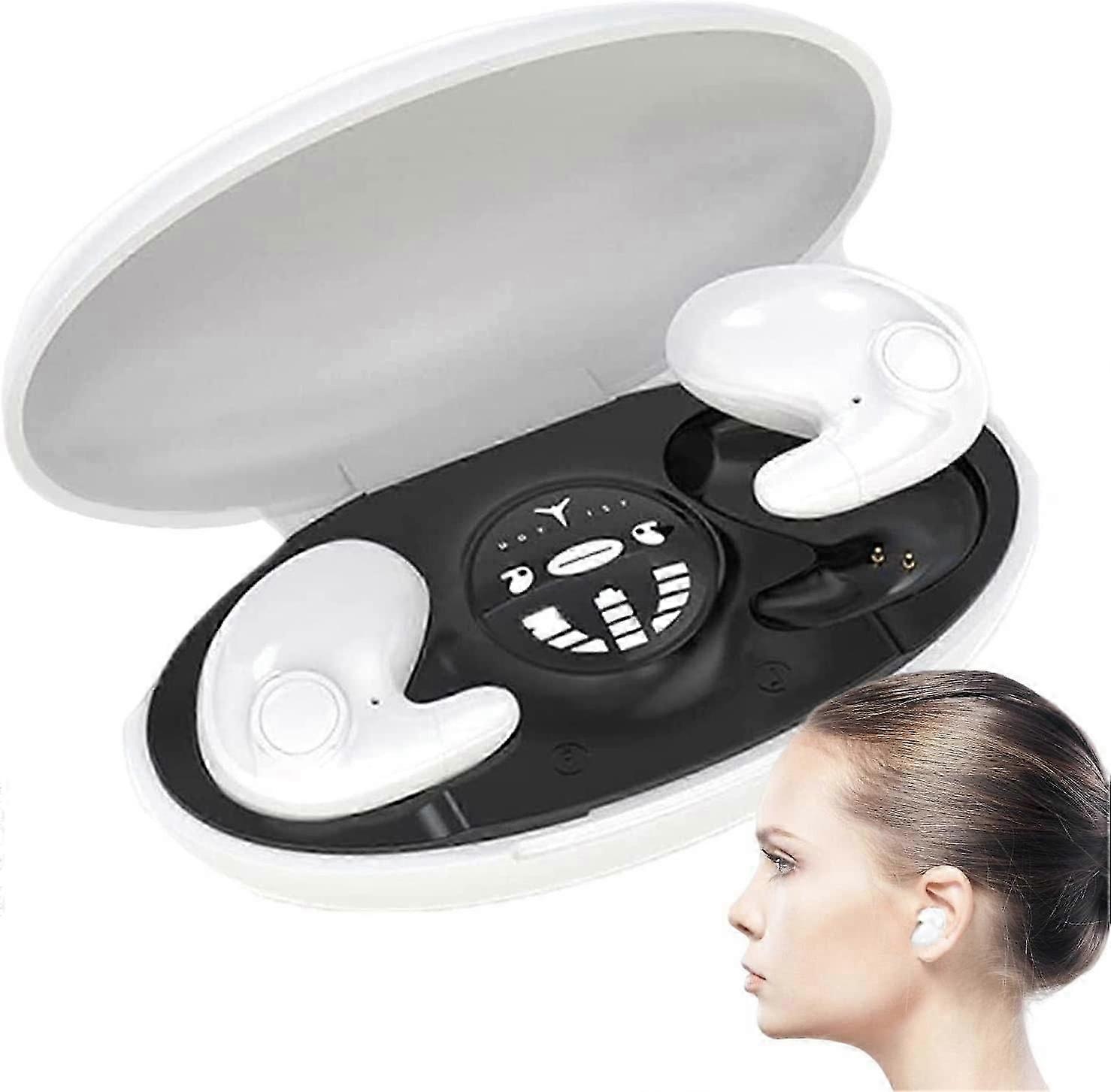 سماعات رأس غير مرئية داخل الأذن ، سماعات رأس محجوبة للضوضاء ، سماعات أذن مخفية ، سماعات نوم لاسلكية غير مرئية ، IPX5 مقاومة للماء