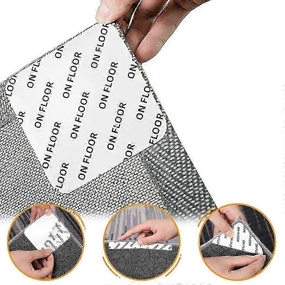 Griper for teppe for tregulv, tosidig gjenbrukbar under teppe teppe tape klistremerker, teppe anti-skli grep for tepper