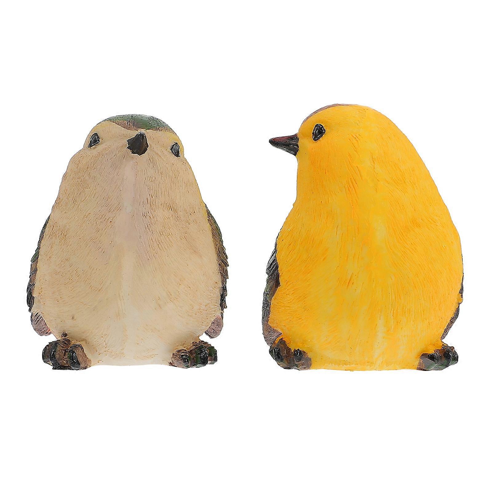 Decorative Bird Resin Statue Bird Lovers Homeowners Garden Enthusiasts Pool Area Ornament 2Pcs
