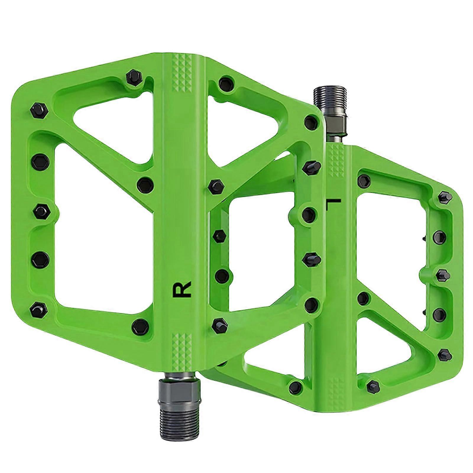 Flat Pedals for Mountain Bikes - Non-Slip Design with Sealed Bearings, Wide Base, Ideal for Efficient Road Cycling, 2 Pack