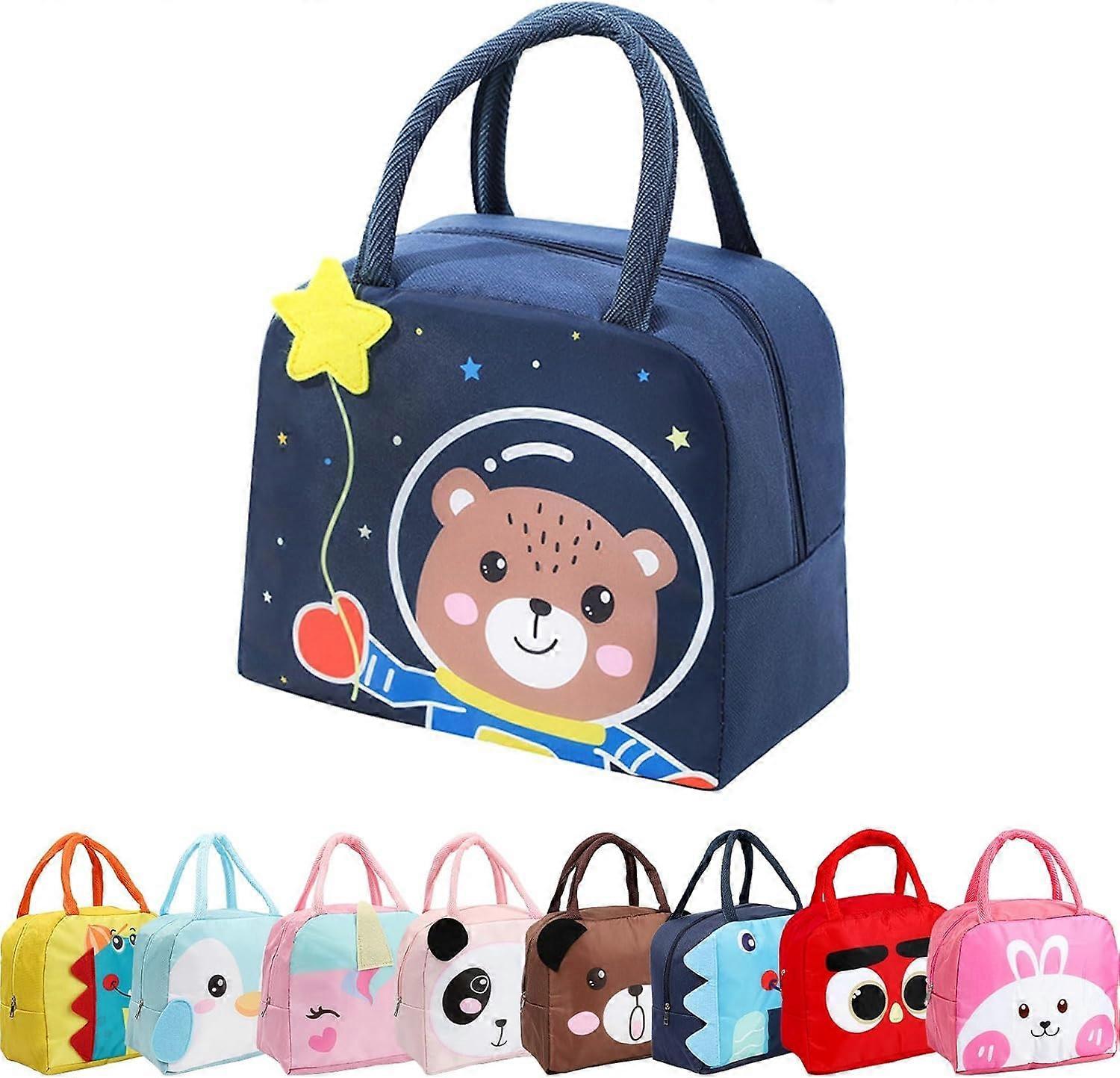 Kids Lunch Bag for Boys and Girls - Insulated, Waterproof, Reusable, Small, Foldable Lunch Tote for School, Travel, Picnic