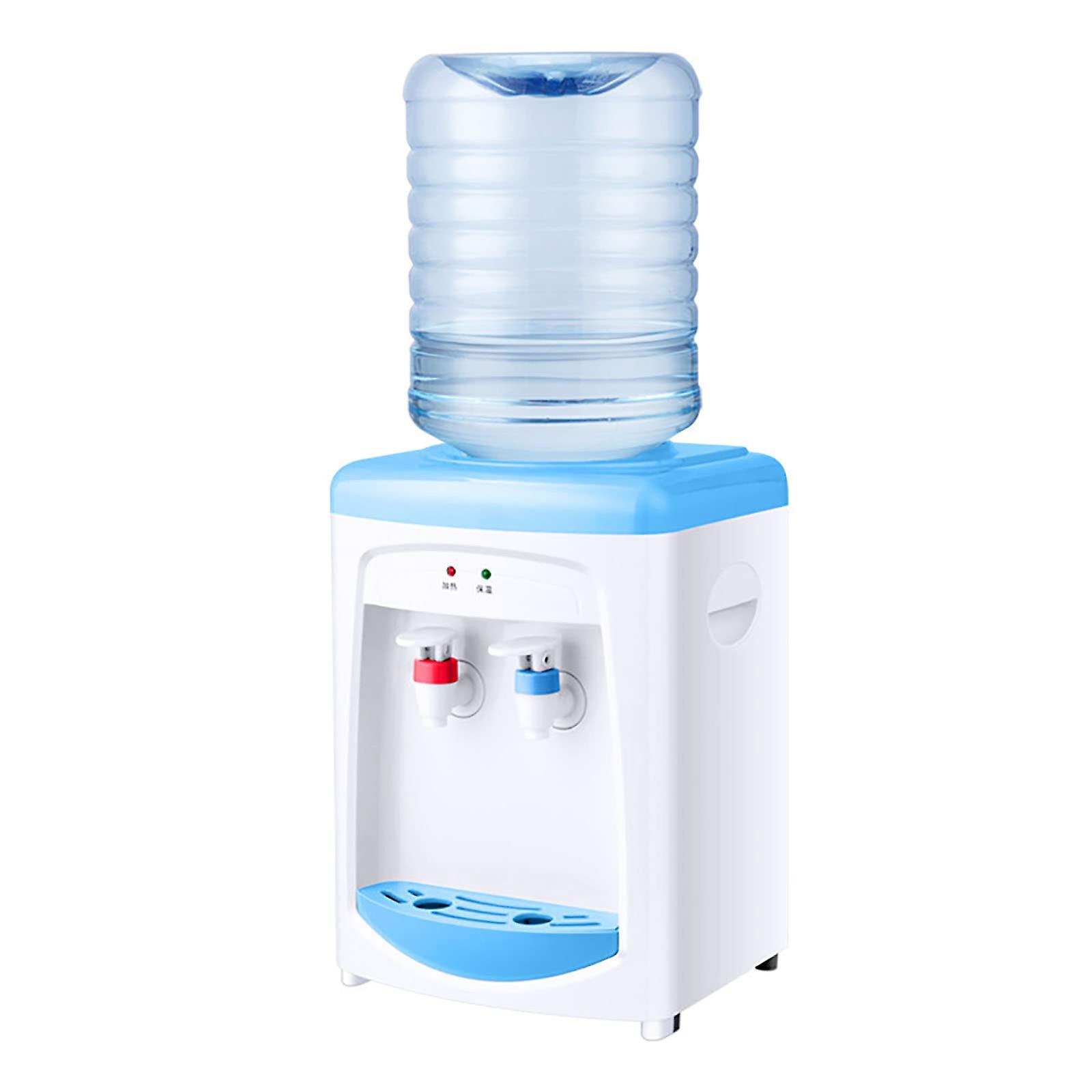 Countertop Water Cooler Dispenser Small Hot and Cold Household Water Drinking Machine with Special 4L Bucket with Power Indicator for Home Office Use
