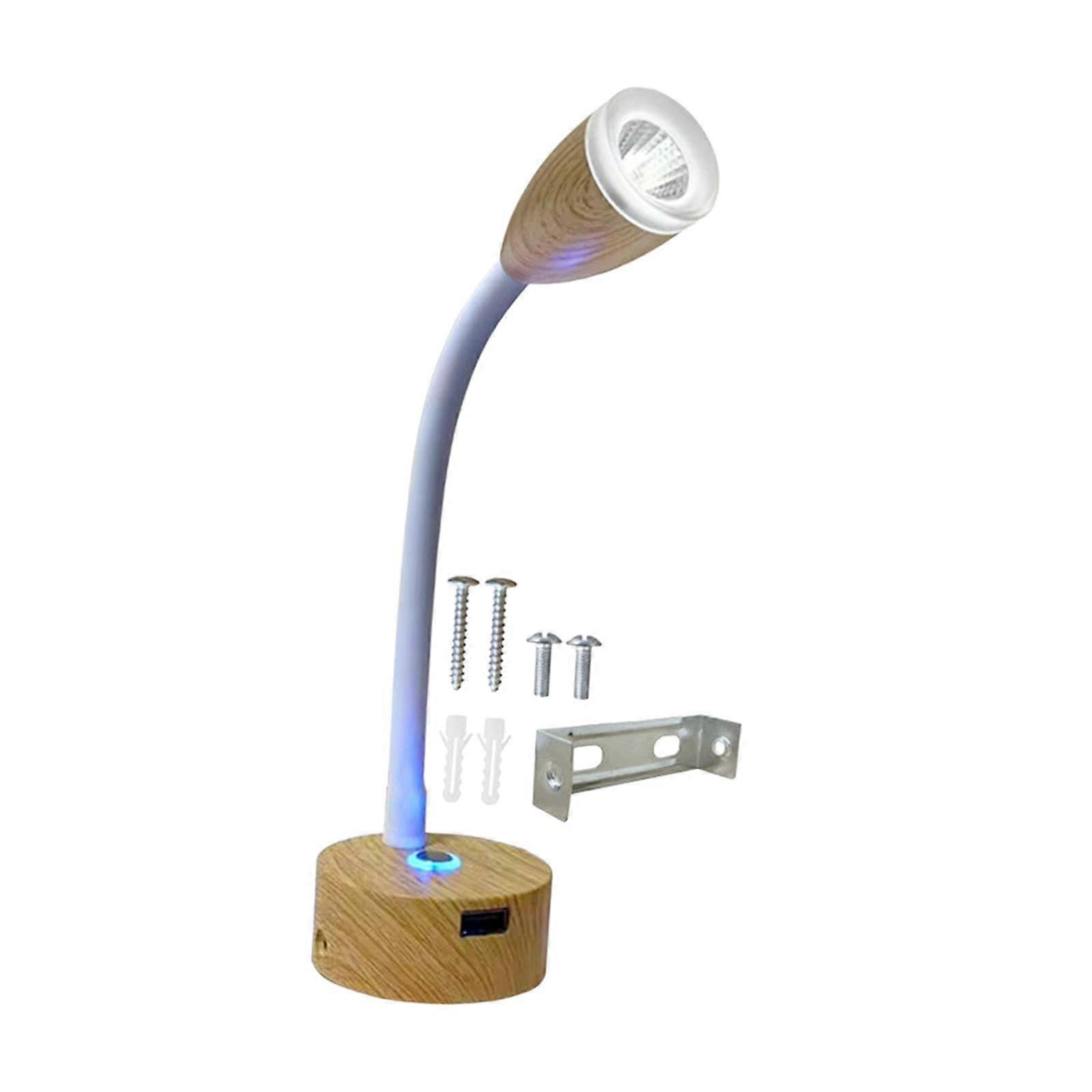 LED Reading Light Memory Function Hardware Mount Bedside Book Light For Van Truck Trailer White