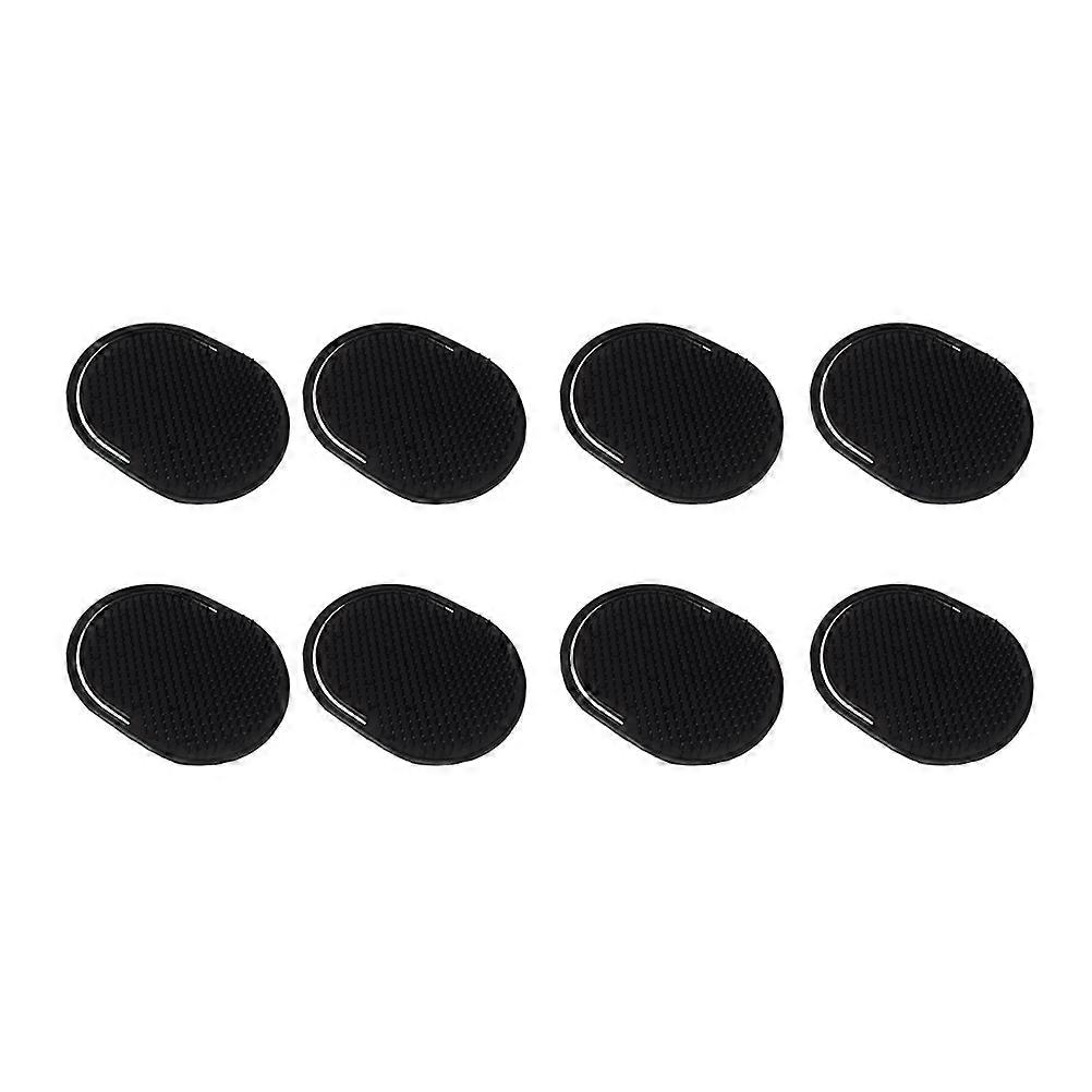 Black 8Pcs Practical Shampoo Brush for Cleaning Use with Hair Massage Function