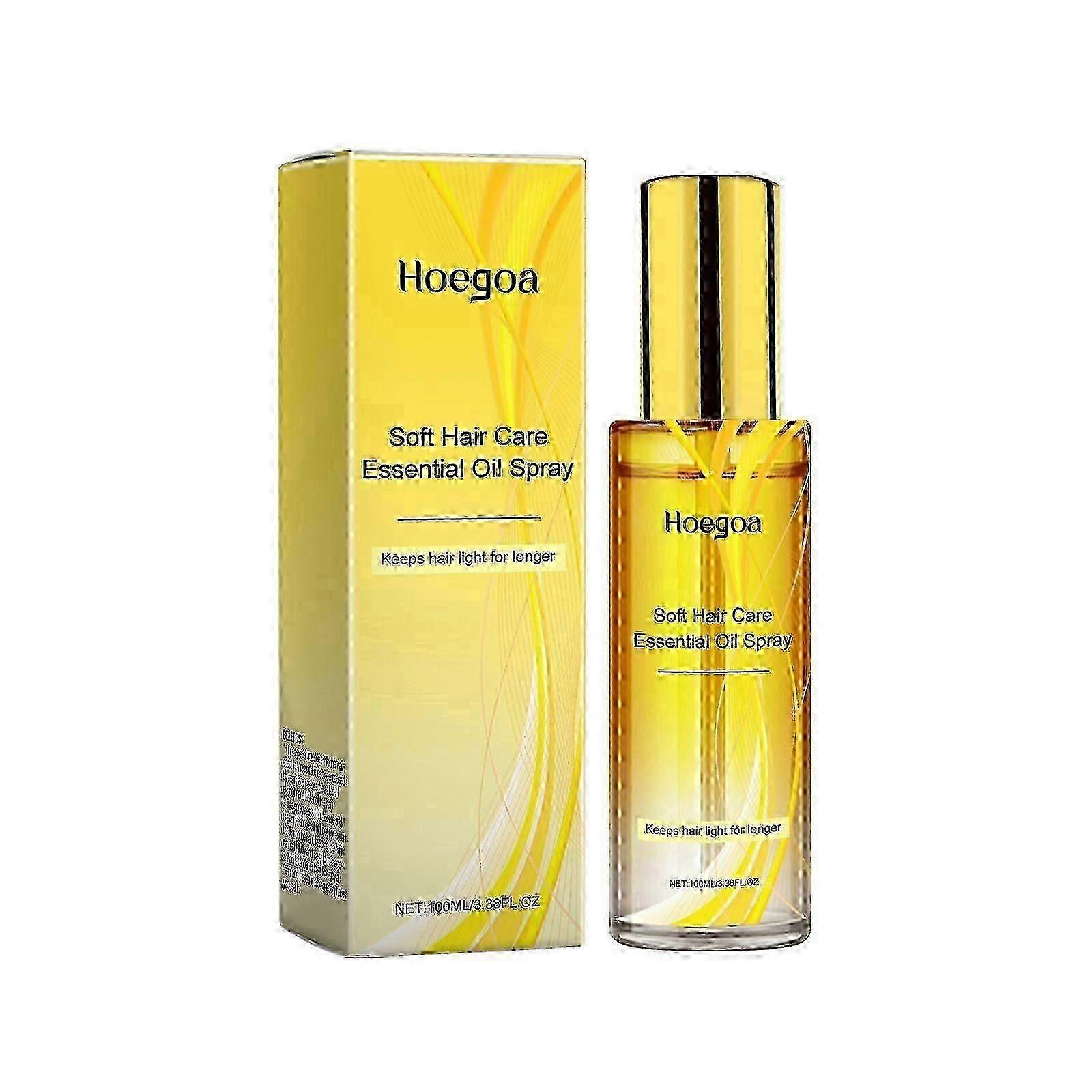 Hoegoa Óleo Essencial de Cabelo Spray Orquídea Calêndula Suave Nutritivo Cabelo Macio Cuidados com os Cabelos Óleo Essencial