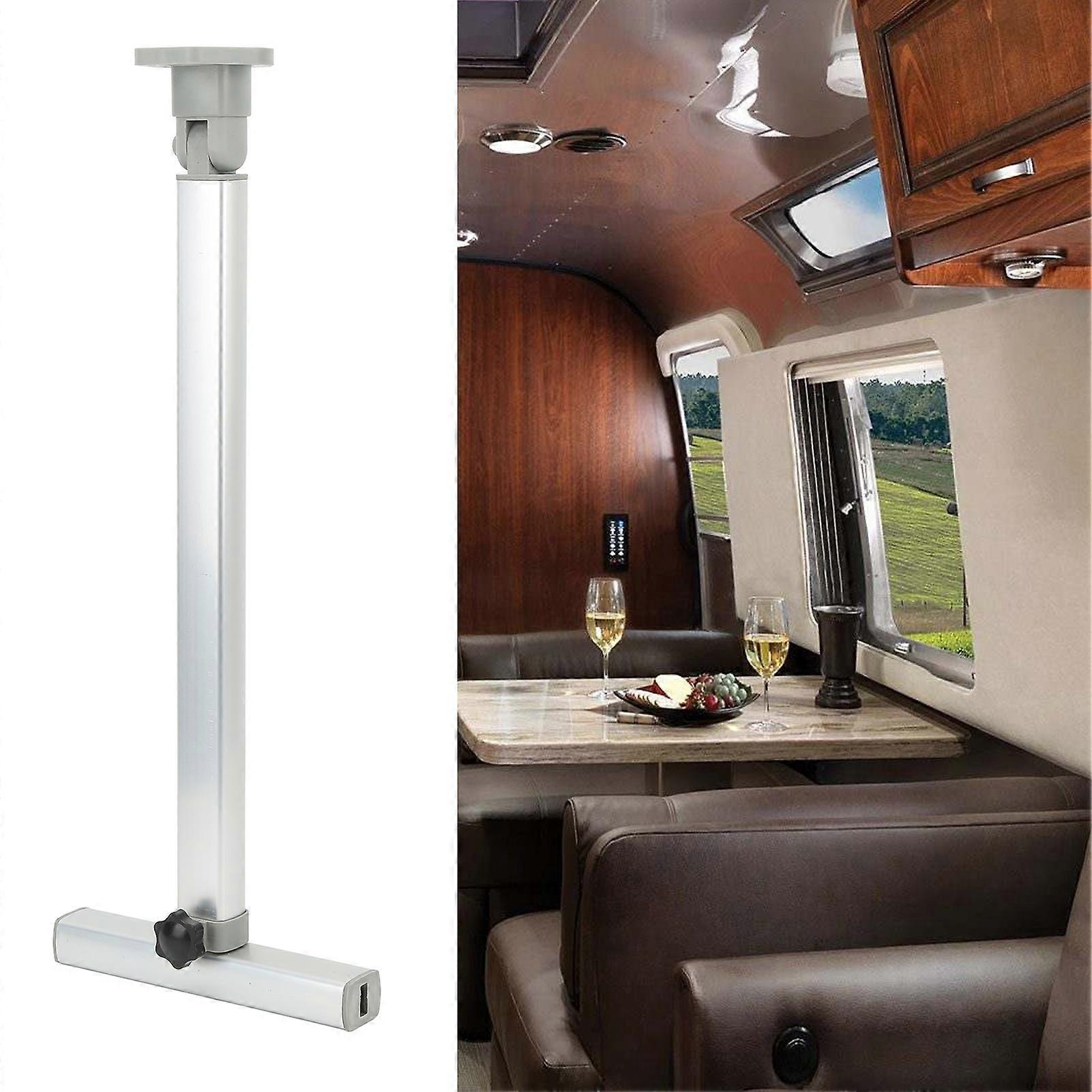 RV Foldable Bar Support 590 to 775mm Height Adjustable Heavy Duty T Bar Anodized Table Support Legs For Campers Caravans 