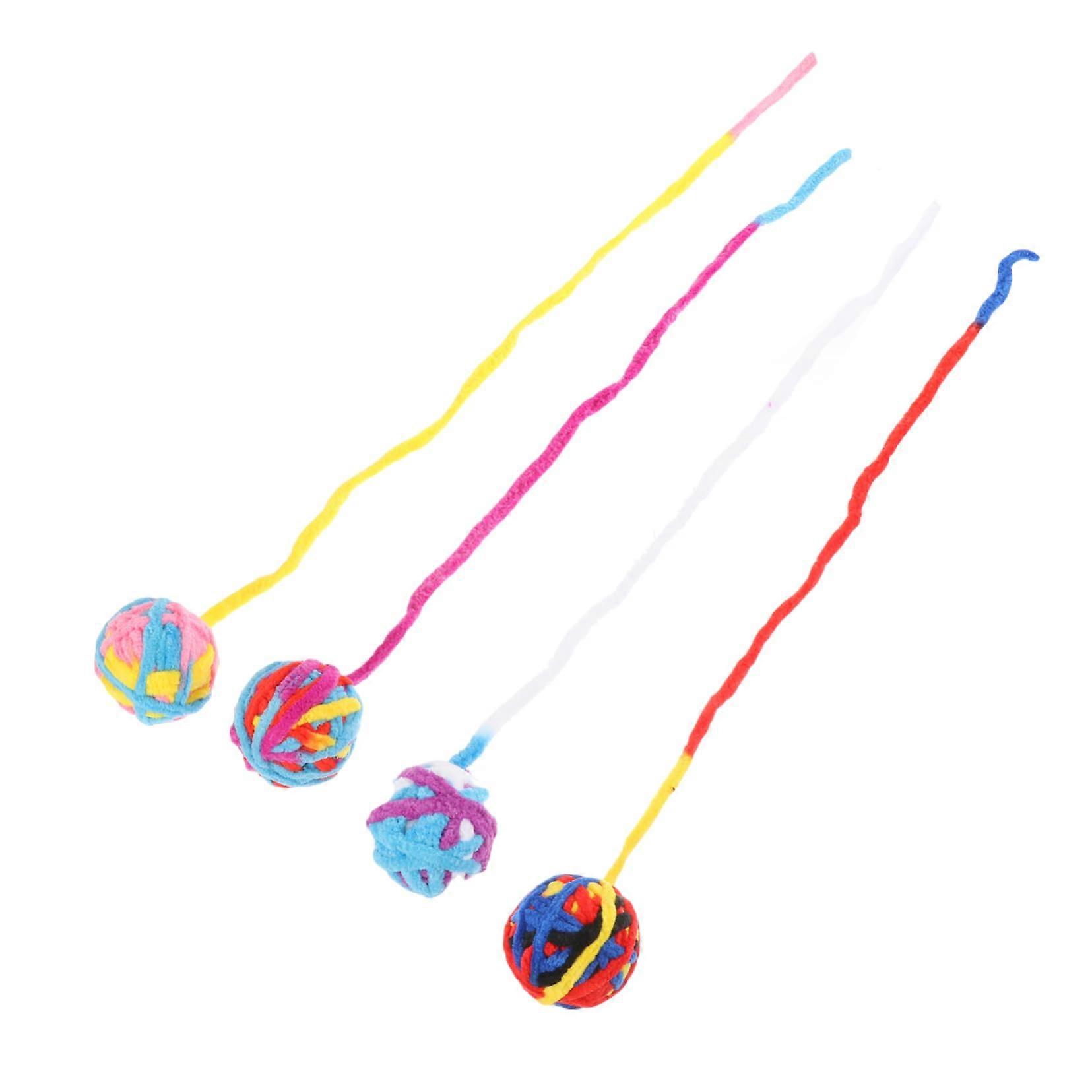 4 pieces cat toy balls, interactive toys for cats indoors, promotes exercise and movement, cat balls for active play and training.