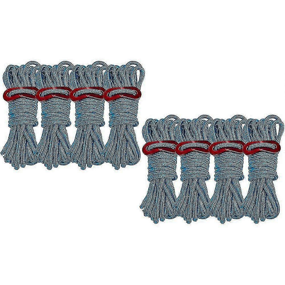 8pcs 8mキャンプ反射テントロープテントアクセサリー巾着風ロープバックル屋外キャンプTE