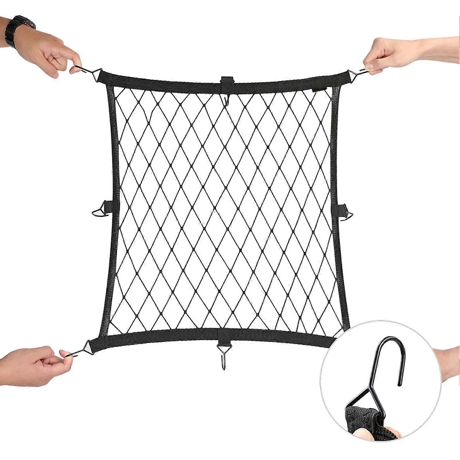 Motorcycle Helmets Elastic Net Bag Luggage Mesh Net Bag with 8 Hooks Universal Helmets Hold Storage Mesh Bag Motor Helmets Storage Accessories