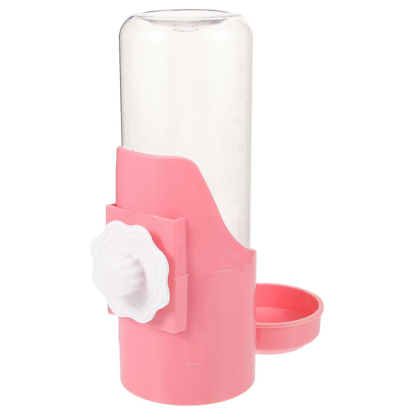 Dog Cage Water Dispenser Automatic Drinking Device Compact Design For Home Use 20x17cm Pink 1Pack