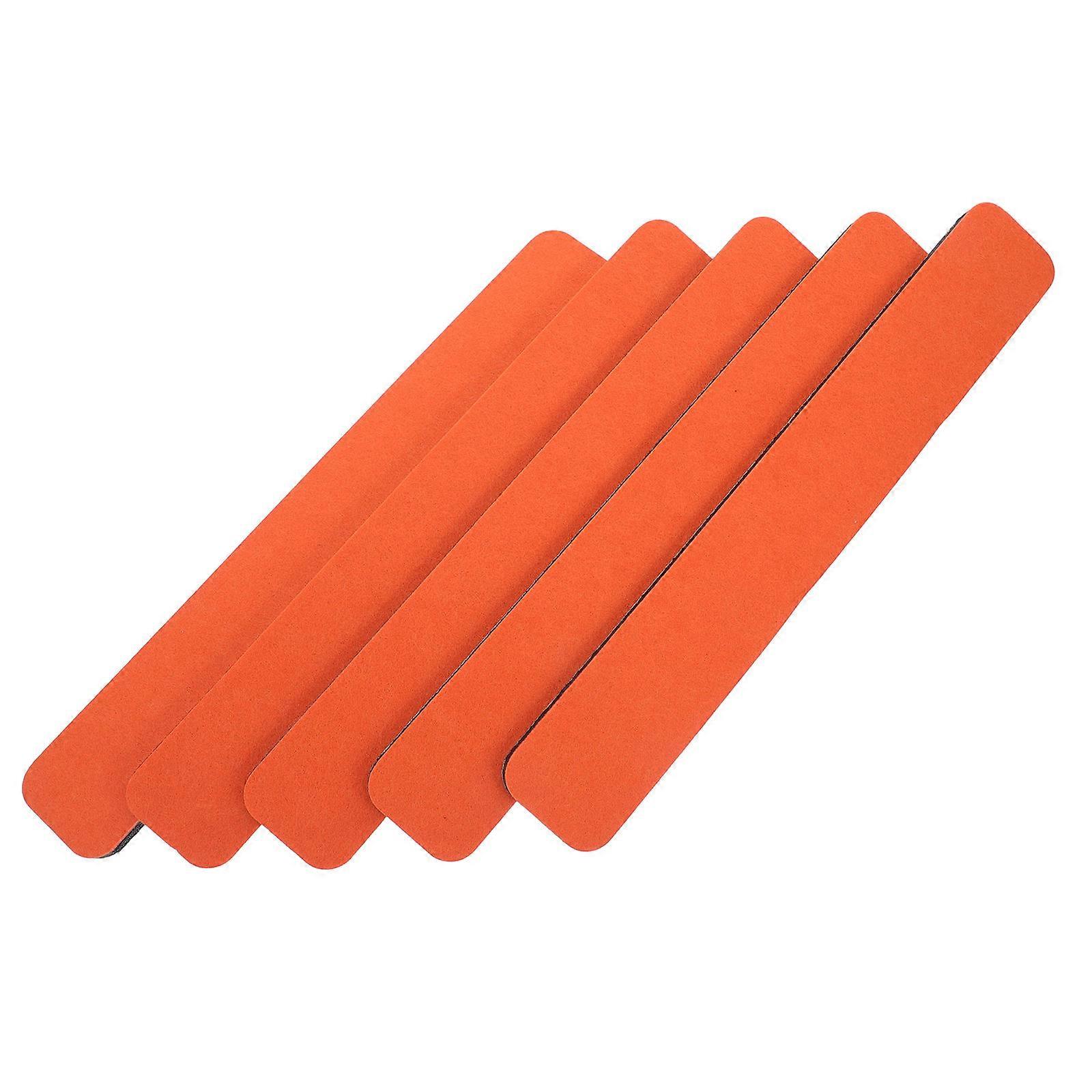 5pcs Self Adhesive Felt Pin Board Strips Orange Bulletin Board Tiles with Push Pins for Home Office School Decor Stylish Compact