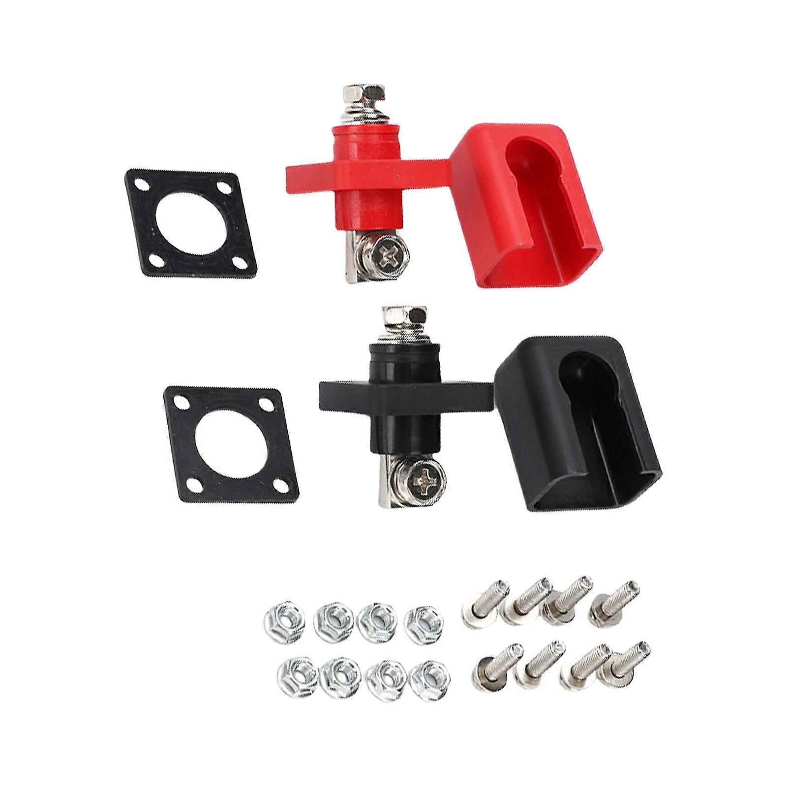 2Pcs Multipurpose Screw Fastening Brass Terminals Block Convenient for Solar Energy Battery Secure Connection Daily Use Multicolor