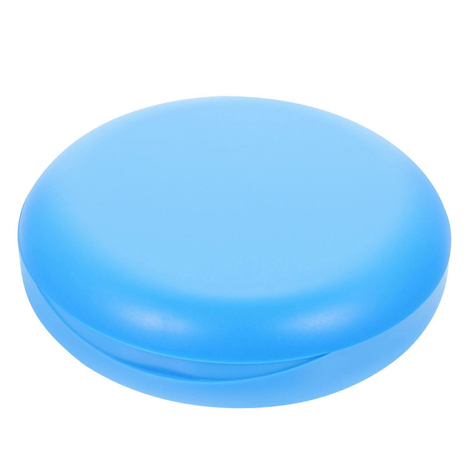 Blue Portable Denture Box with Magnetic Closure for Safe Storage of Retainers 3.5 x 2.5 inches