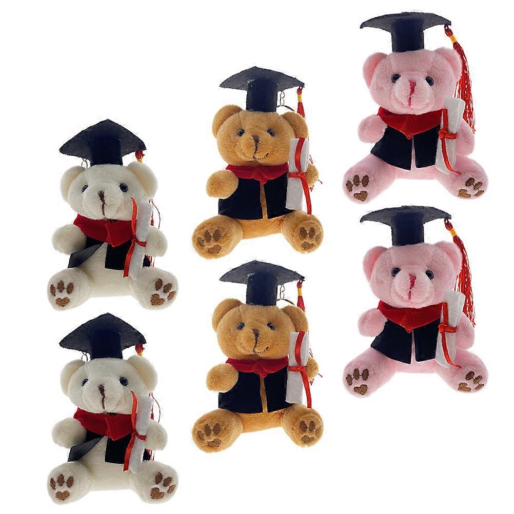 Girls Keyring Soft Toy Keyring Car Decoration Assorted Color 6Pcs