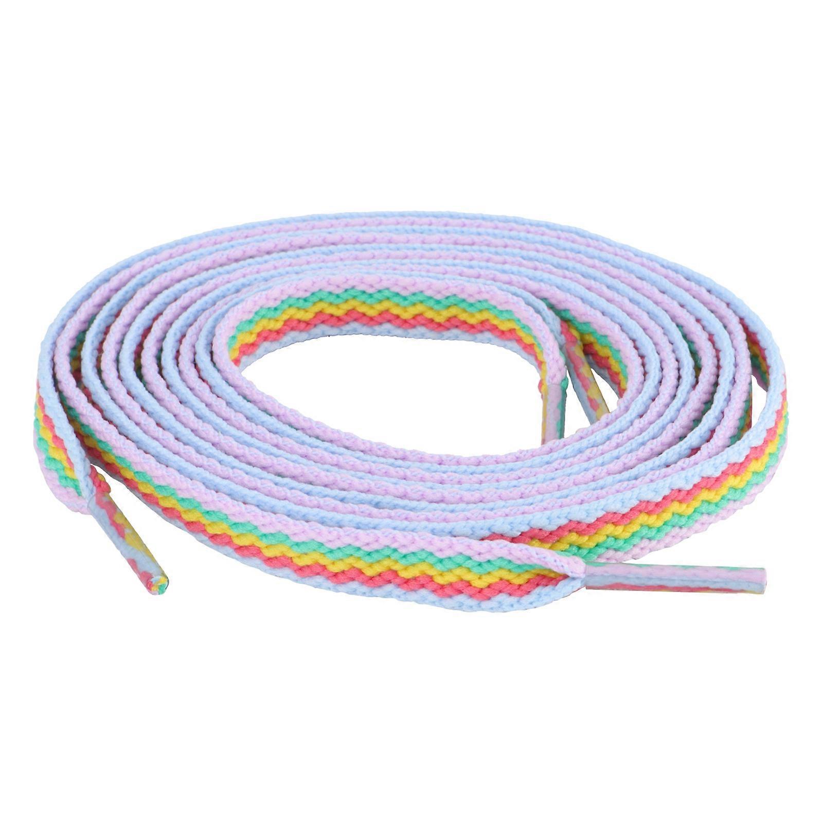 Casual Wear Flat Colorful Shoelaces For Hiking Boots 140x1cm 1 Pair