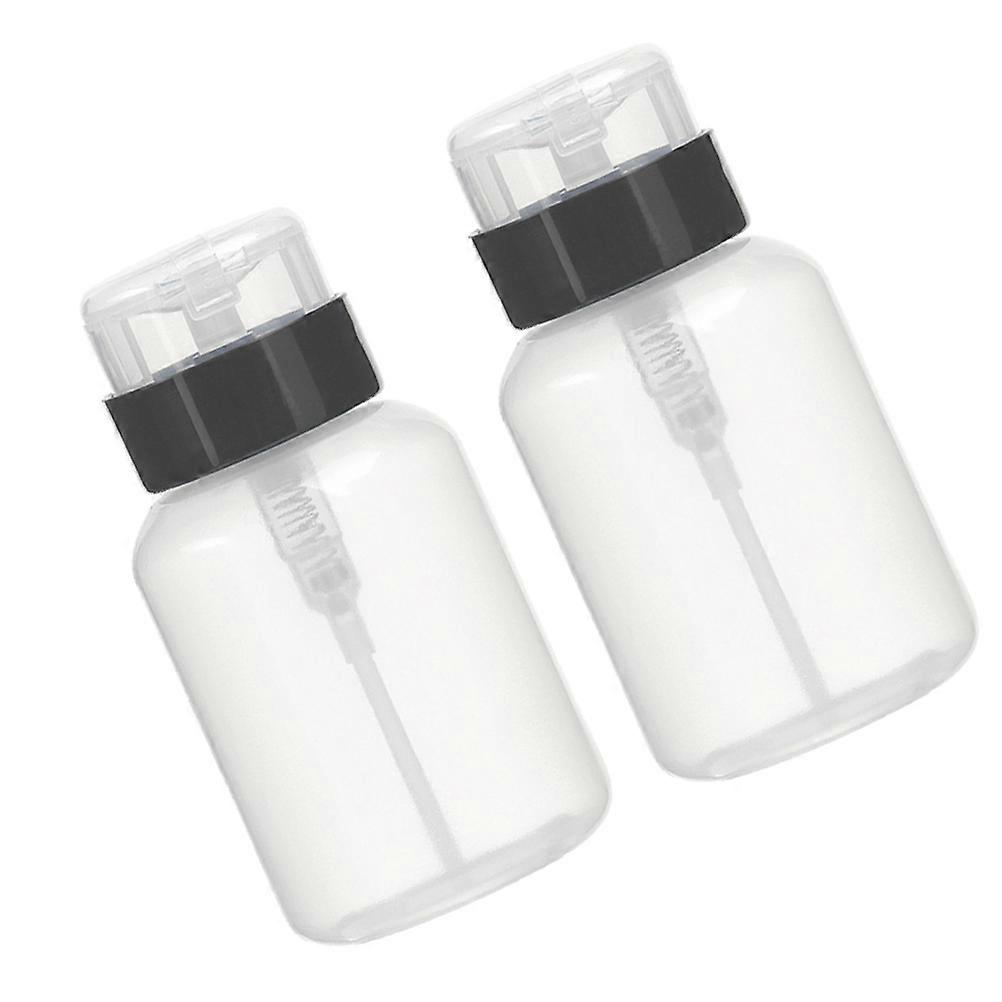 Transparent Plastic Dispenser Bottle for Storage Use Lockable Design Prevents Accidental Press 2pcs