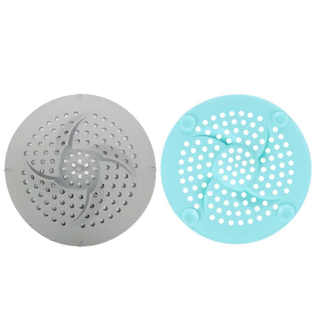 Silicone Kitchen Sink Filter Covers 2pcs Drain Protectors for Bathroom with Suction Cup, Easy Installation, Fits Standard Sinks & Bathtubs, Grey