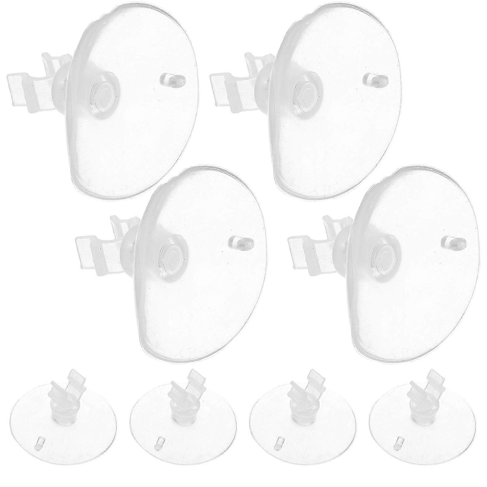 Transparent Plastic Suction Cup Clamps for Fish Tank Use Can Hold 16mm Tube 8 Pieces