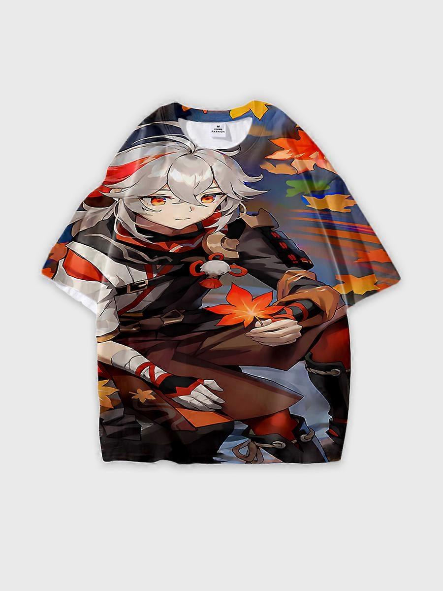 T-shirt round neck Role Pattern loose short sleeve C1183