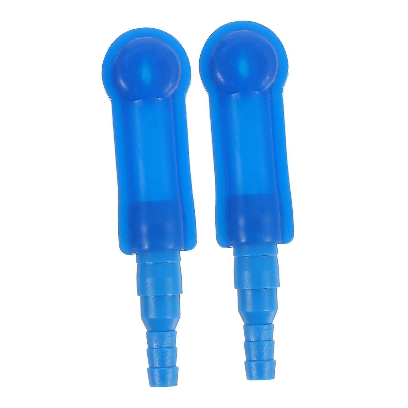 Brake Fluid Connection Tool 2-Piece Set for Bleeding and Changing Brake Fluid, Plastic, Blue, Compatible with Trucks