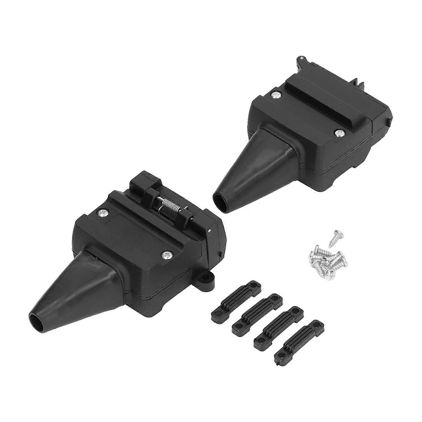 12 Pin Flat Towing Plug Socket Set 12V Power Connection Accessories for Trailers RVs