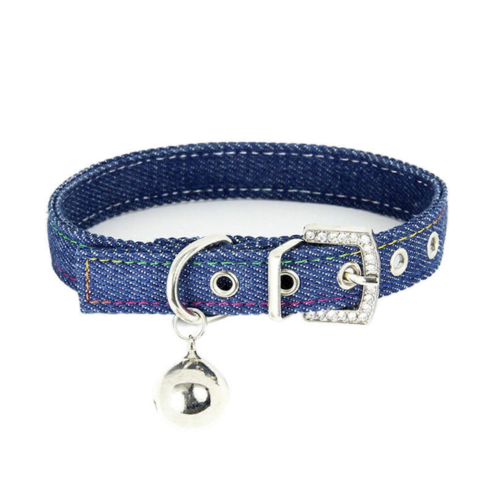 Adjustable Dog Collar for Walking Fabric Cat Collar with Bell Fashion Basic Collar for All Sizes Pet Supplies