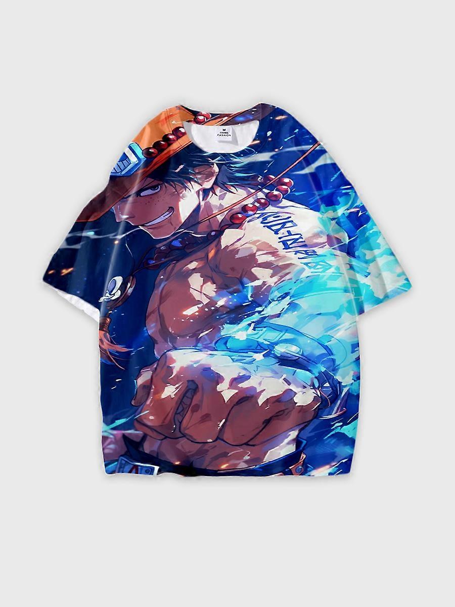 T-shirt round neck Role Pattern loose short sleeve P3312