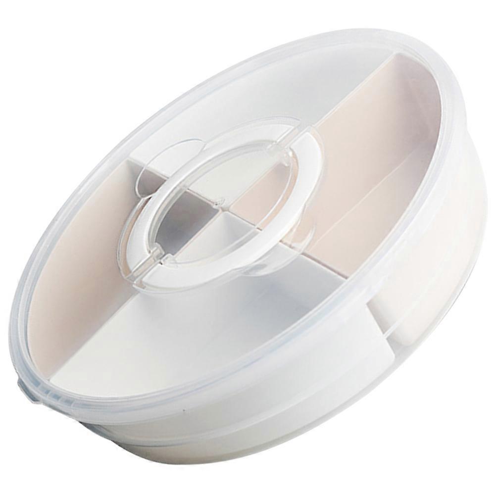 Portable Fruit Serving Tray with Compartments and Transparent Lid Made of PP Material Multi Color 7 Inch