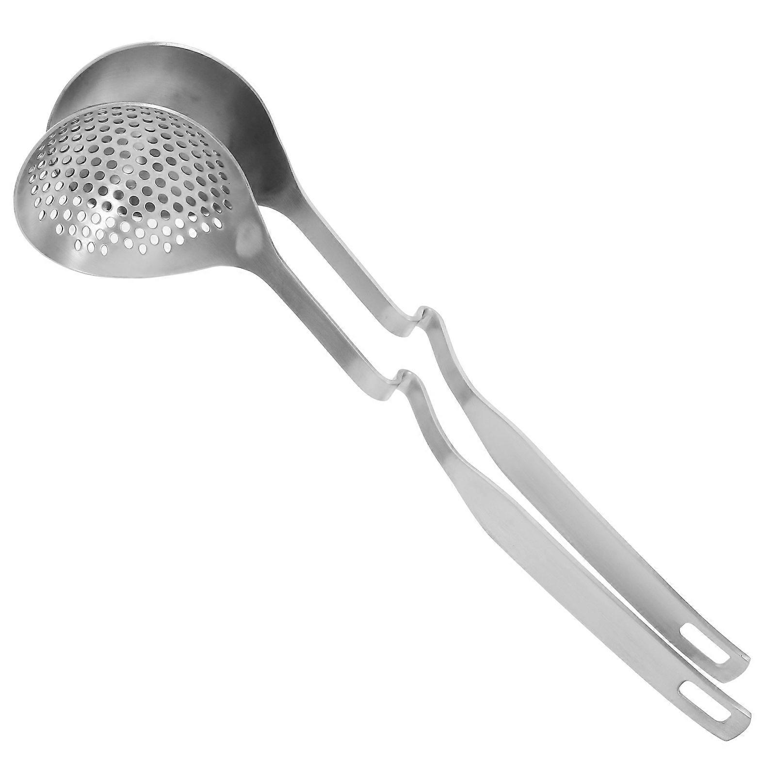 Stainless Steel Soup Ladle with Flat Bottom for Kids Silver Lightweight and Durable 2pcs