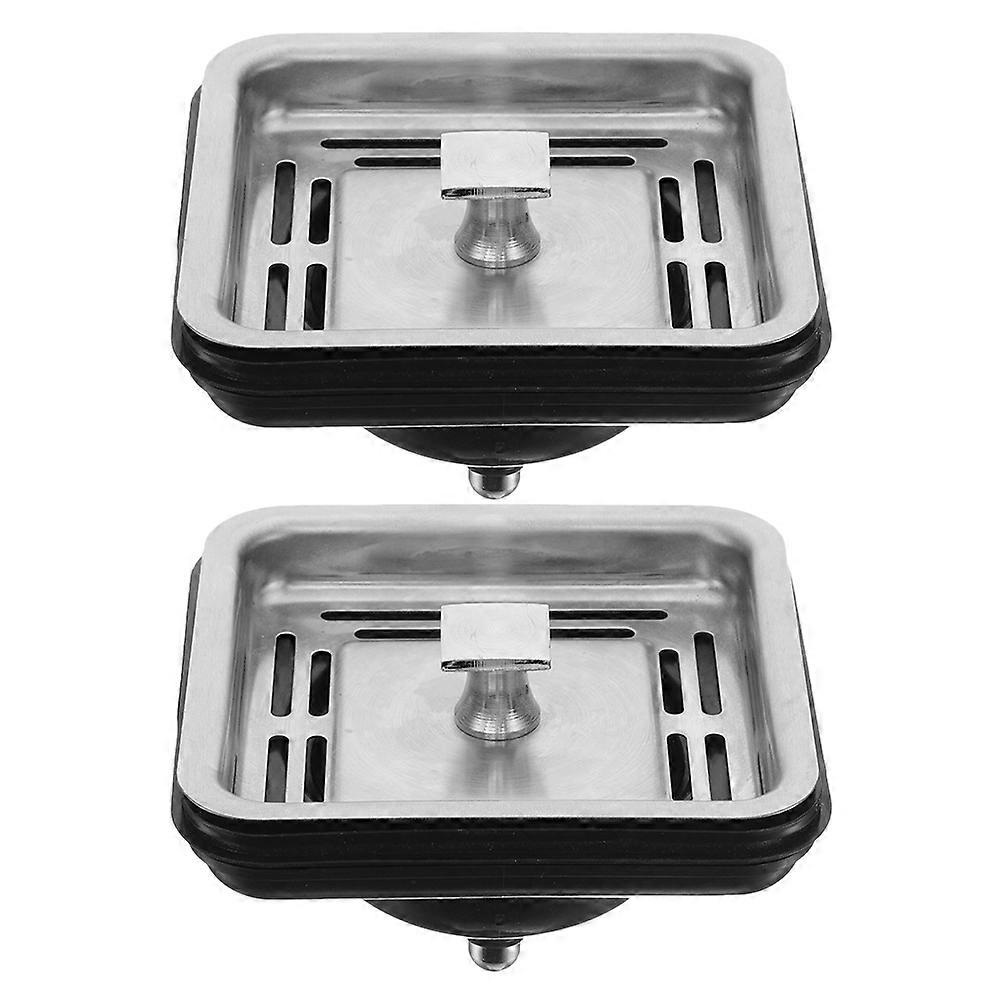 Kitchen Sink Strainer Plug Waste Processor Home Kitchen Dispenser Garbage Silver 8.50X8.50X5.50CM Waste Processing 2Pcs