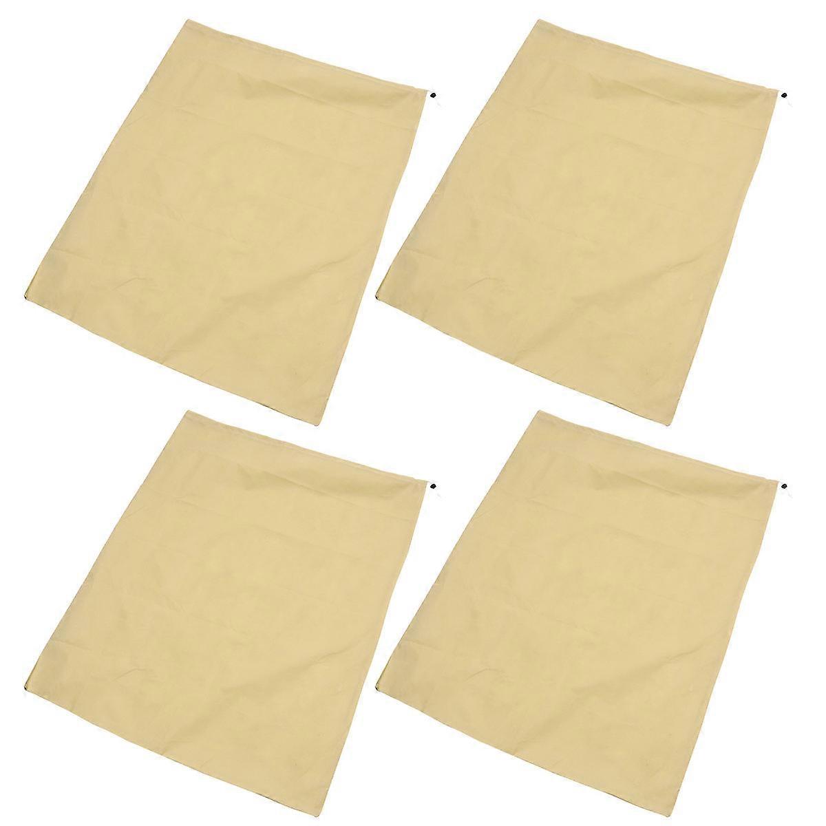 Winter Plant Cover Drawstring Tree Protective Bags for Cold 4Pcs Beige
