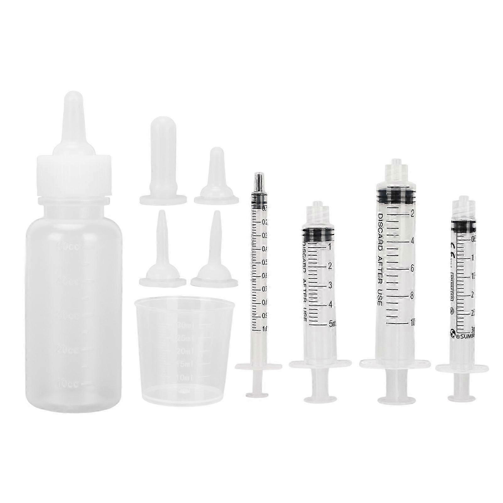 Pet Nursing Bottle Kits Professional Replacement Nipple Flow Rate Control Kitten Feeding Bottles for Kittens Puppies