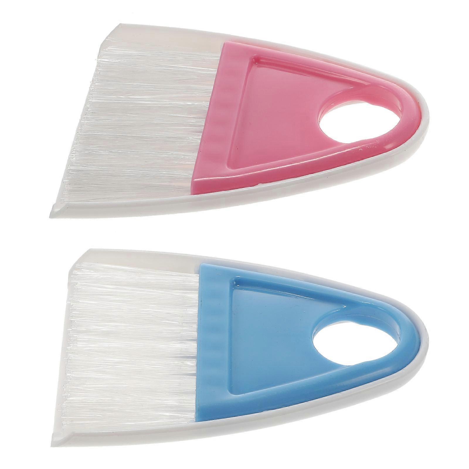 2 Sets Mini Broom with Dustpan for Cleaning Desk Car Plastic