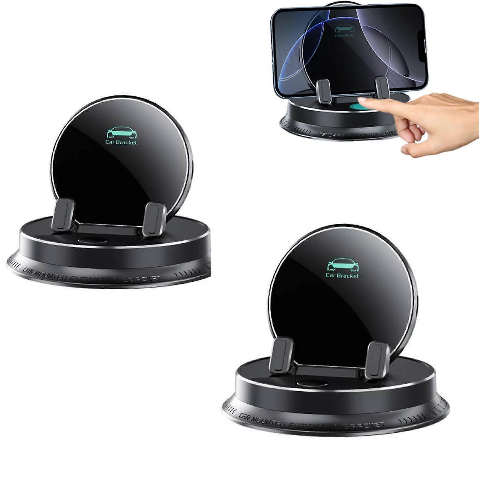 Mobile Phone Holder 360-Degree Car Dashboard Mount, Universal Phone Holder for iPhone/Android, Adjustable Black