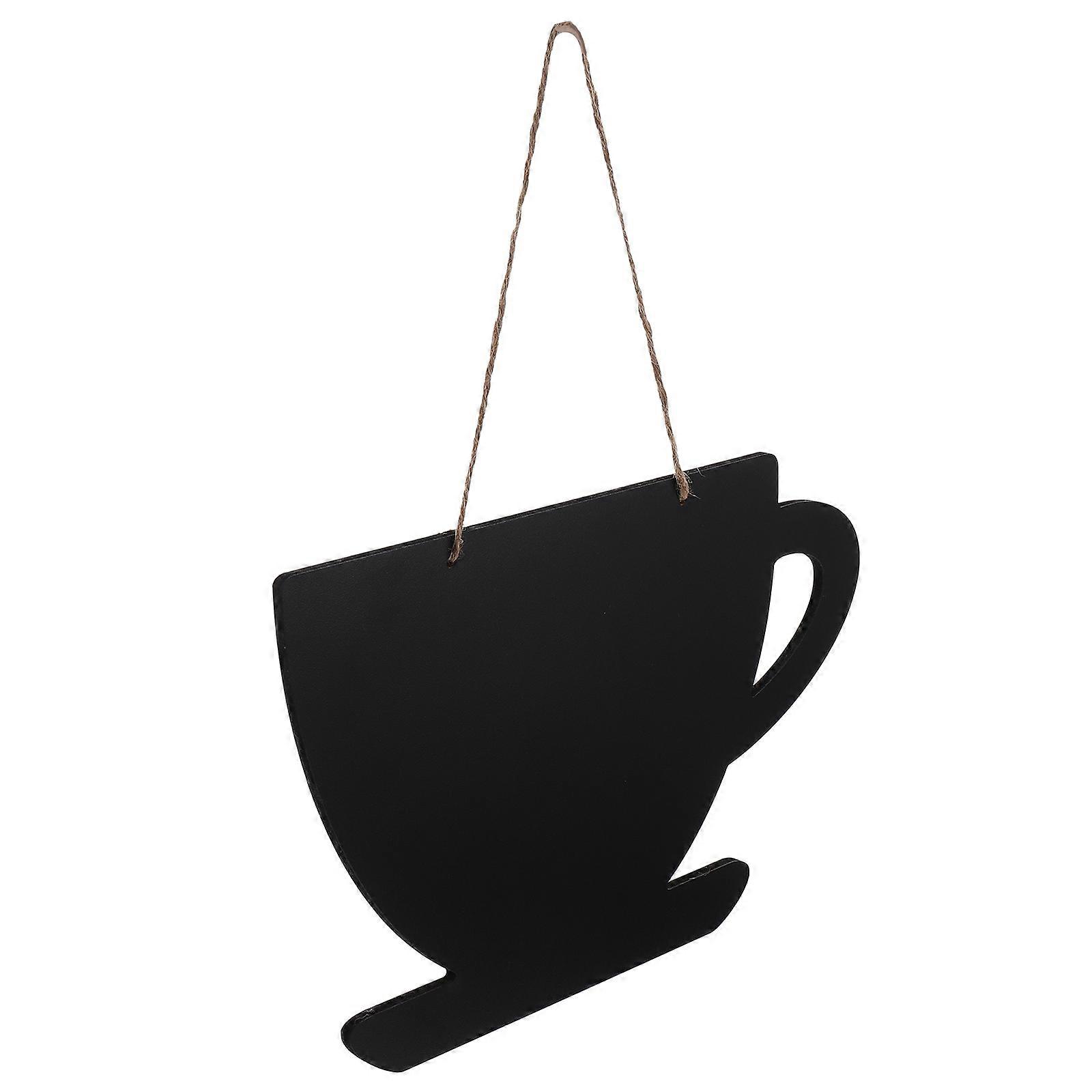 Hanging Chalkboards for Writing with Lanyard Design Easy to Wall Made of Synthetic Material Black 1pc