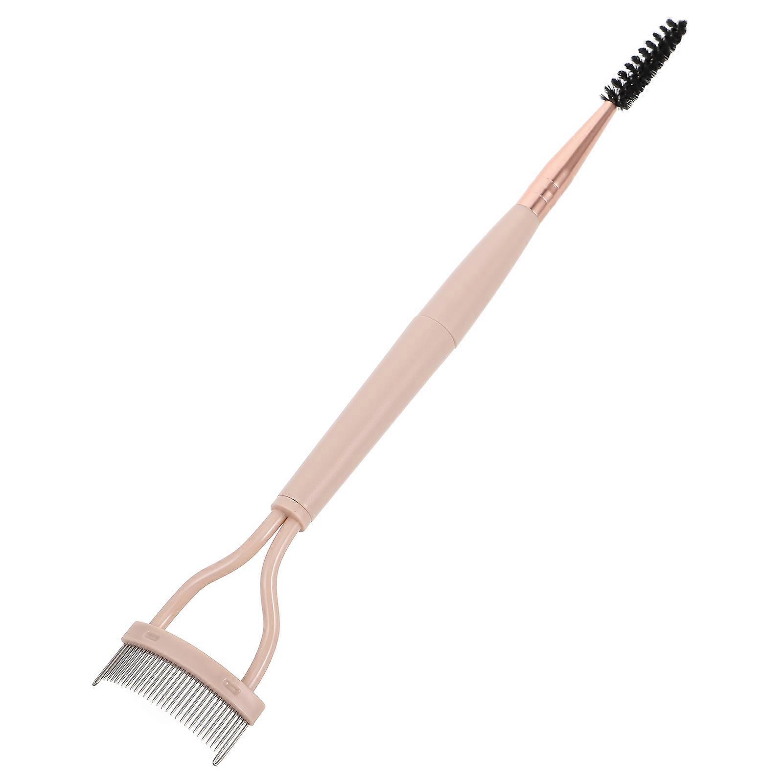 Dual Ended Eyelash Comb and Separator with Brow Brush 1 Set Lash Mascara Applicator for Women