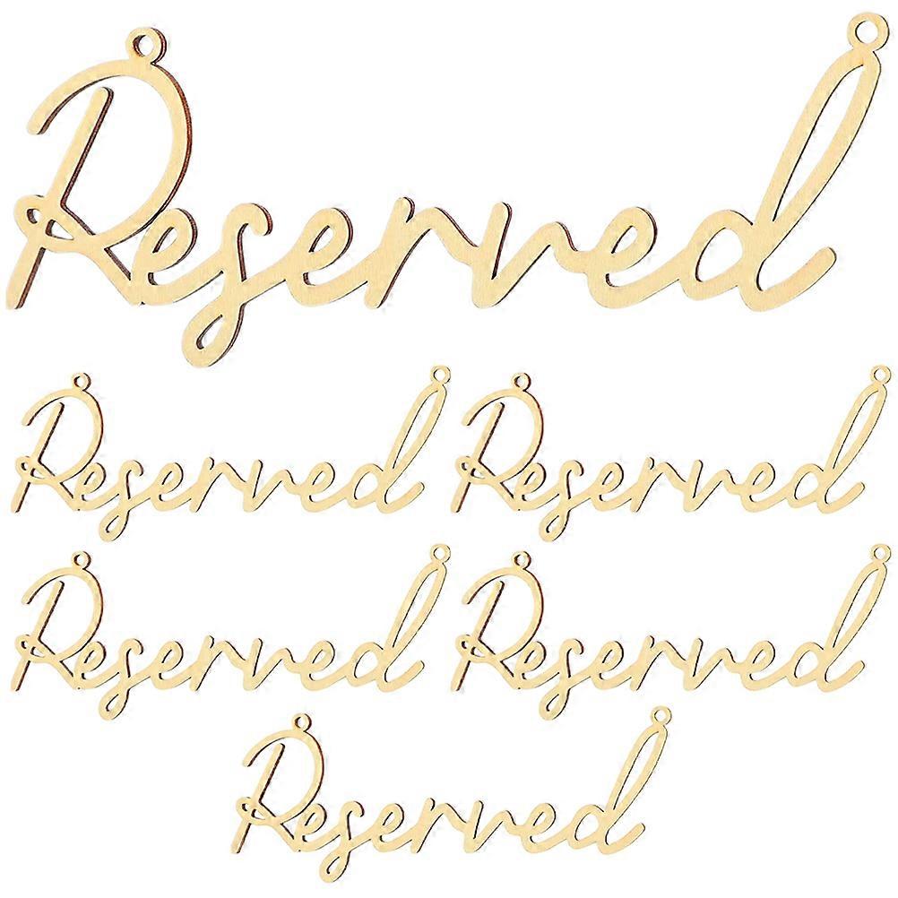6pcs Wooden Hanging Chair Signs for Weddings, Parties, Banquets – Rustic DIY Reserved Seating Decorations Creating Warm, Romantic Atmosphere