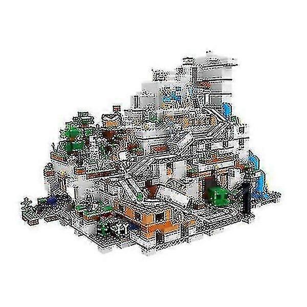 Conjunto de Construção Aleko Minecraft Mountain Cave My World Series Serve para Presente de Natal