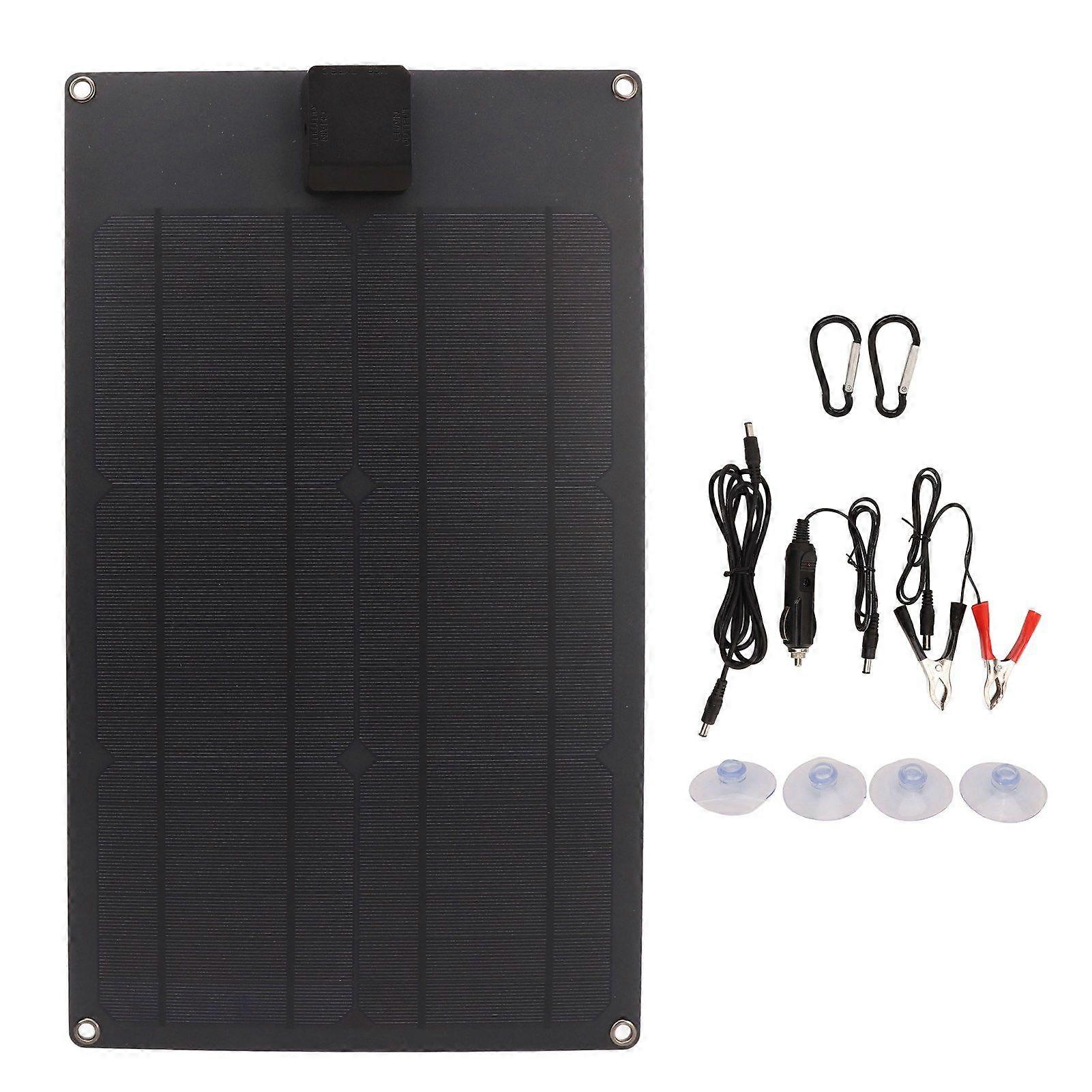 Solar Panel Kit 25W Dual Output 5V 18V Waterproof for Car RV