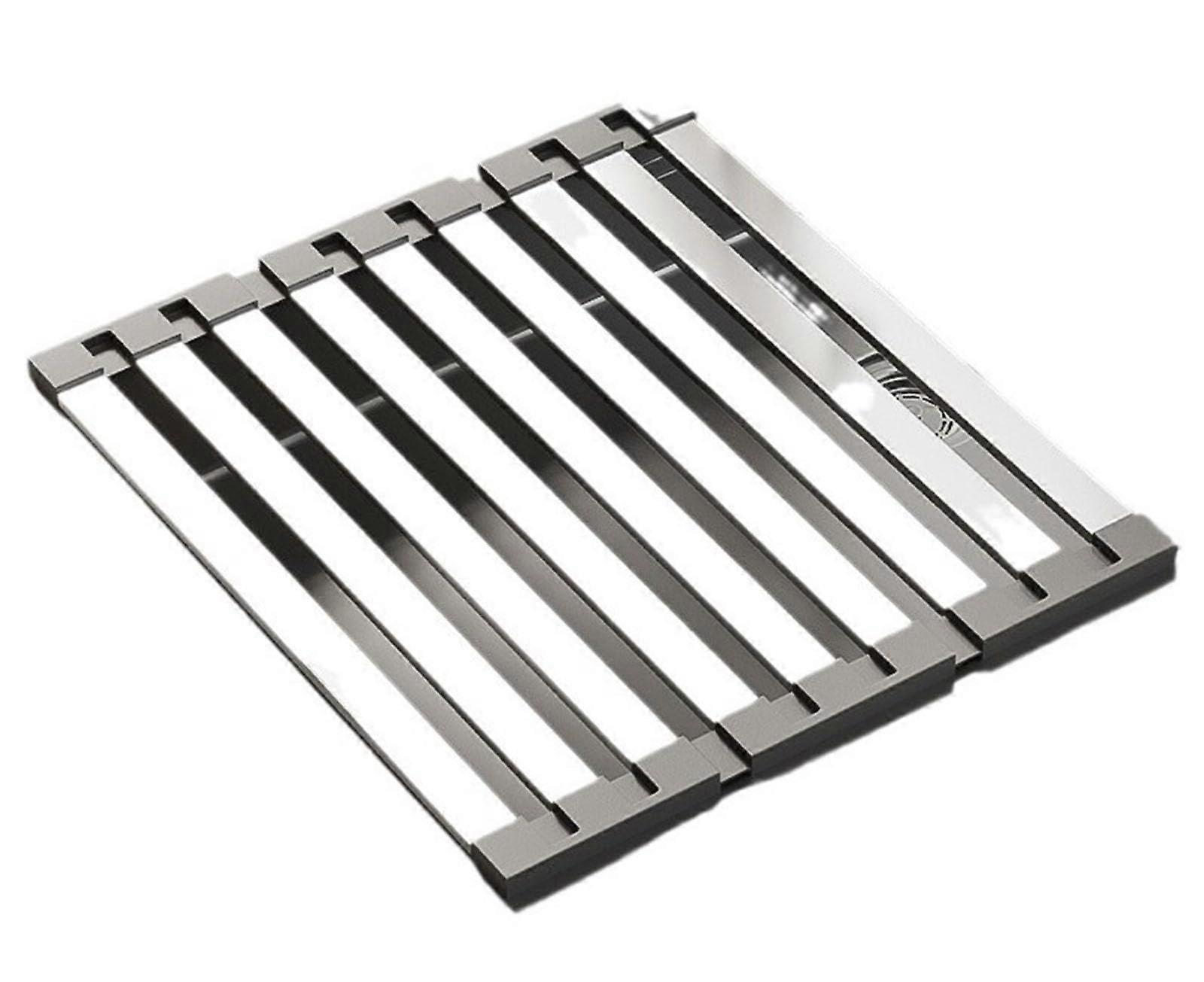 Foldable Stainless Steel Drainer Rack, Dish Drying Rack for Dishes, Fruits and Vegetables, 38 cm, SpaceSaving Design